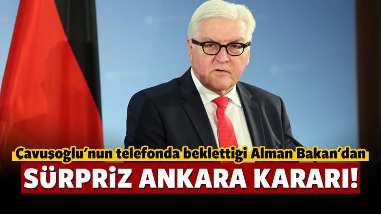 Alman Bakan Steinmeier'den sürpriz Ankara kararı
