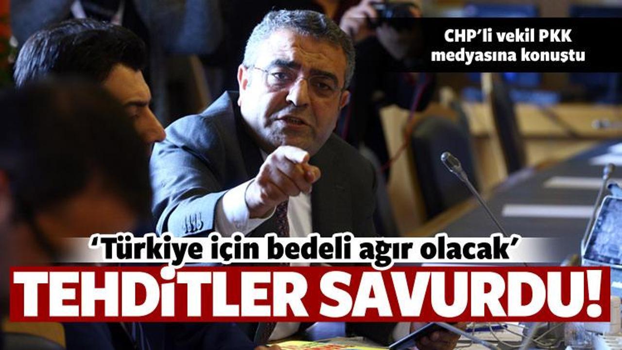 CHP'li vekil PKK medyasından tehditler savurdu