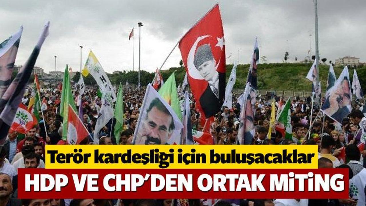 CHP ve HDP'den teröre destek mitingi!