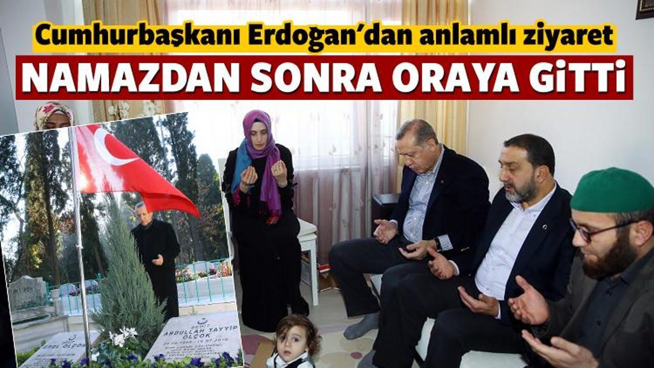 Erdoğan'dan şehit ailelerine ziyaret