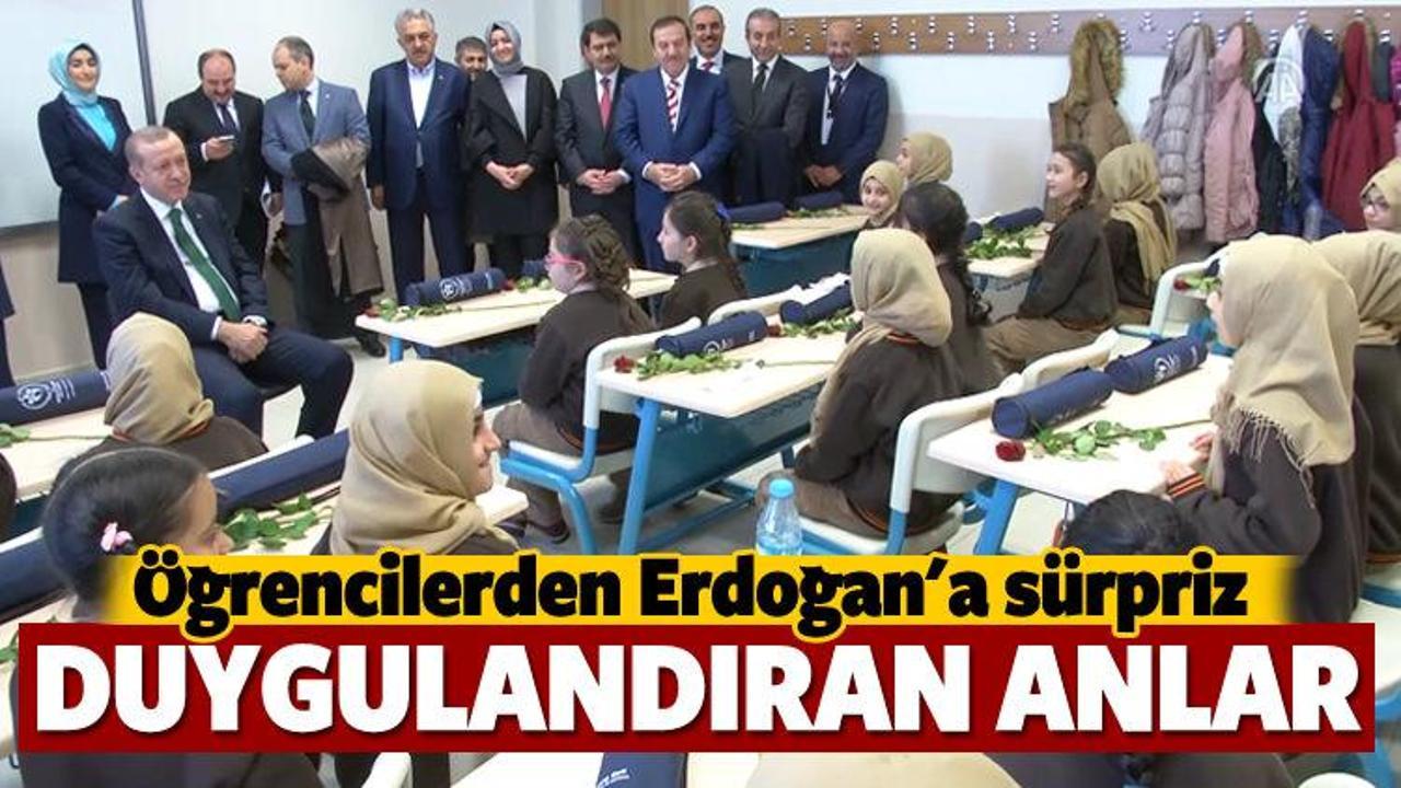Öğrencilerden Cumhurbaşkanı Erdoğan'a sürpriz
