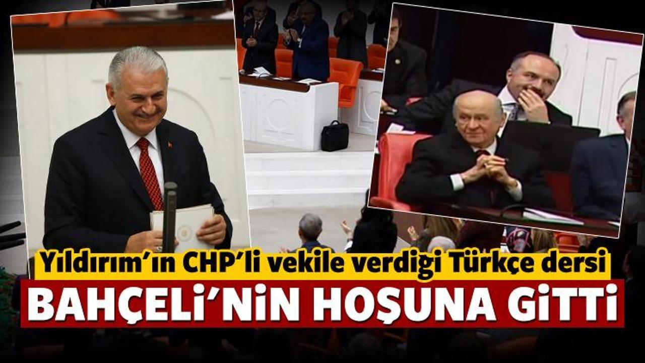 Başbakan Yıldırım'dan CHP'li vekile Türkçe dersi