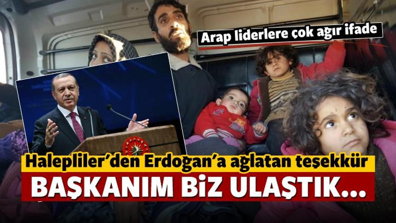 Haleplilerden Erdoğan'a anlamlı teşekkür