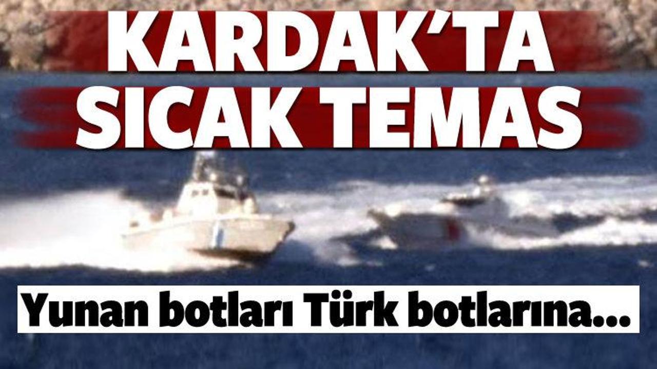 T&uuml;rk ve Yunan botları arasında sıcak temas