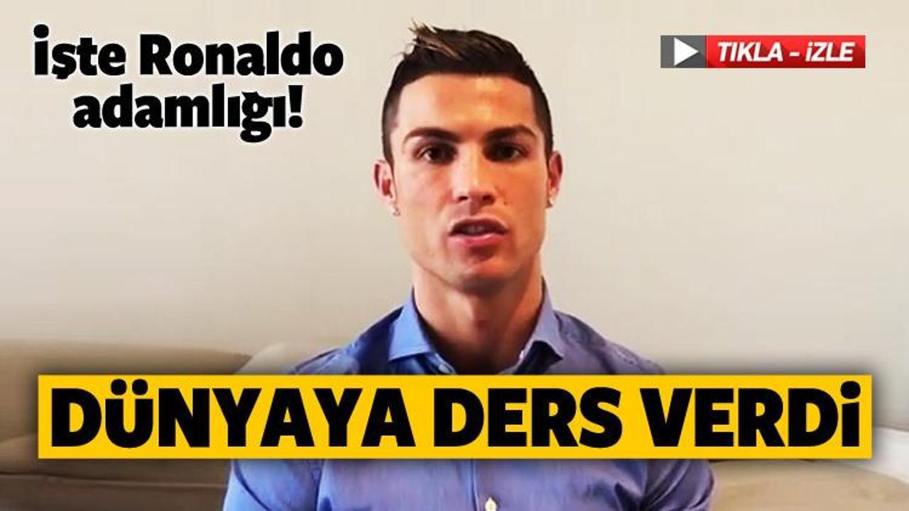Ronaldo'dan Suriyeli &ccedil;ocuklara mesaj!