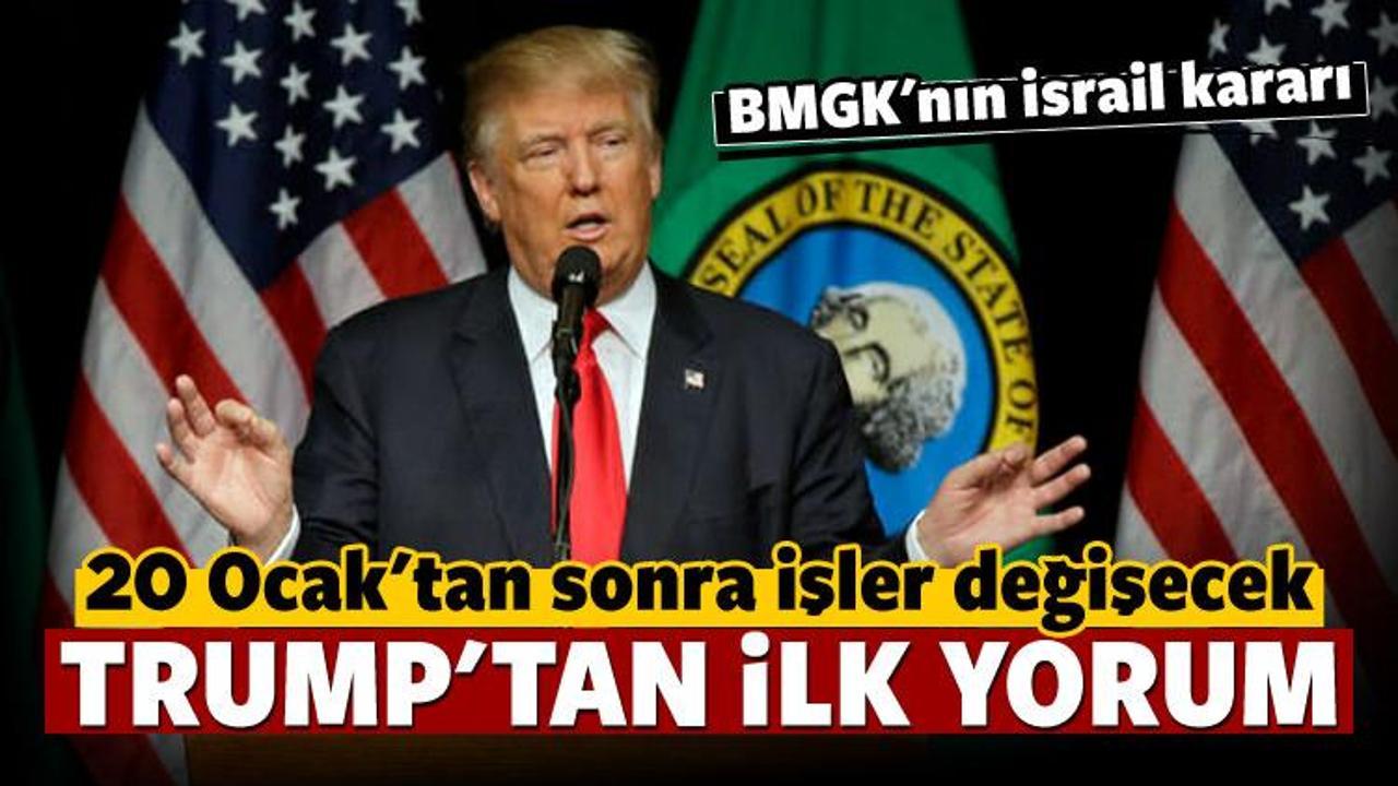 Trump'tan BMGK'nın kararına ilk yorum