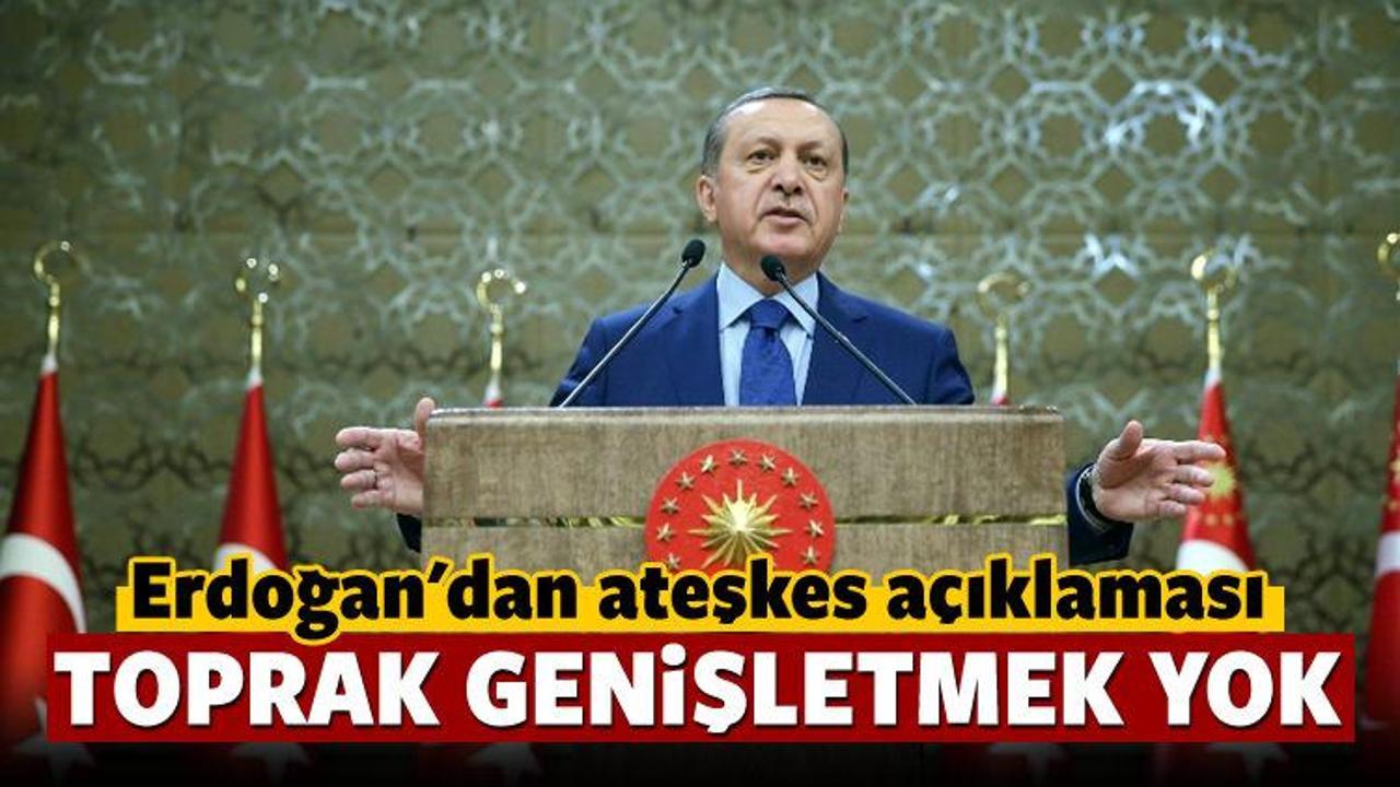 Erdoğan'dan ateşkes açıklaması