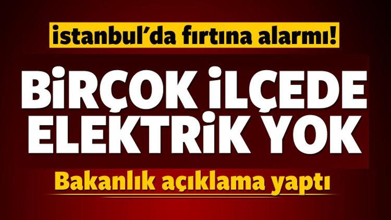 İstanbul'da elektrik kesintisi! Bakanlık devrede