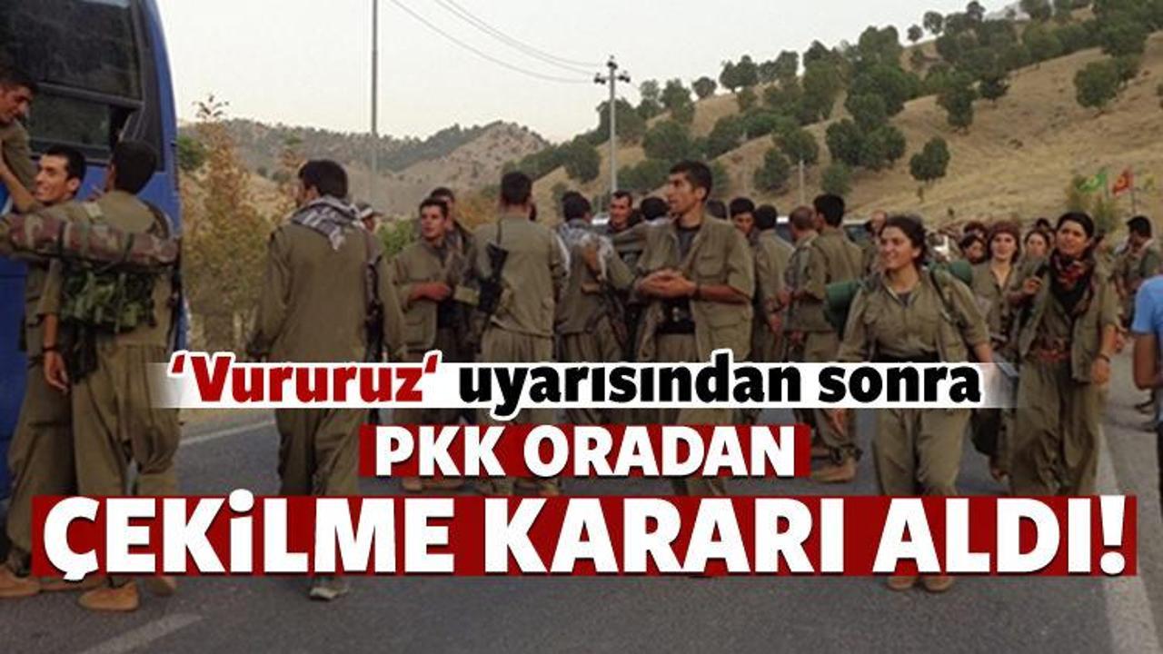 PKK oradan çekilme kararı aldı