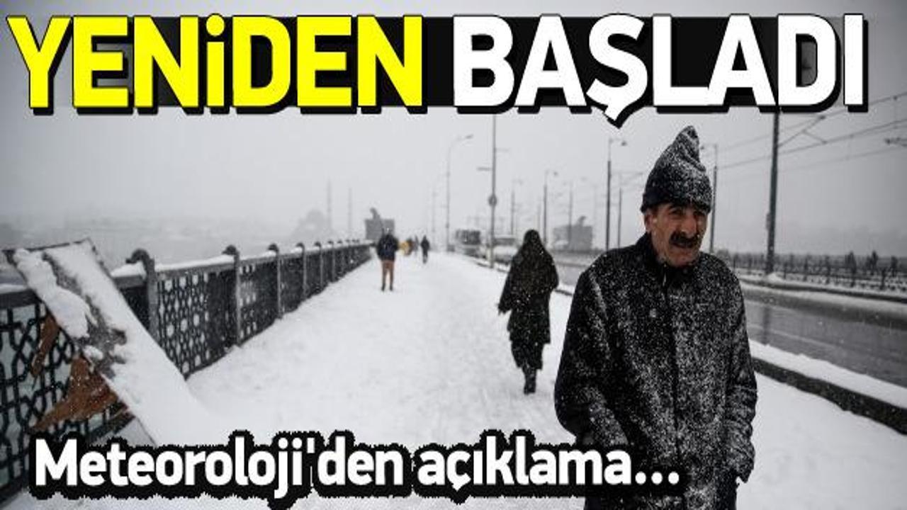 Kar yağışı İstanbul'a geri döndü