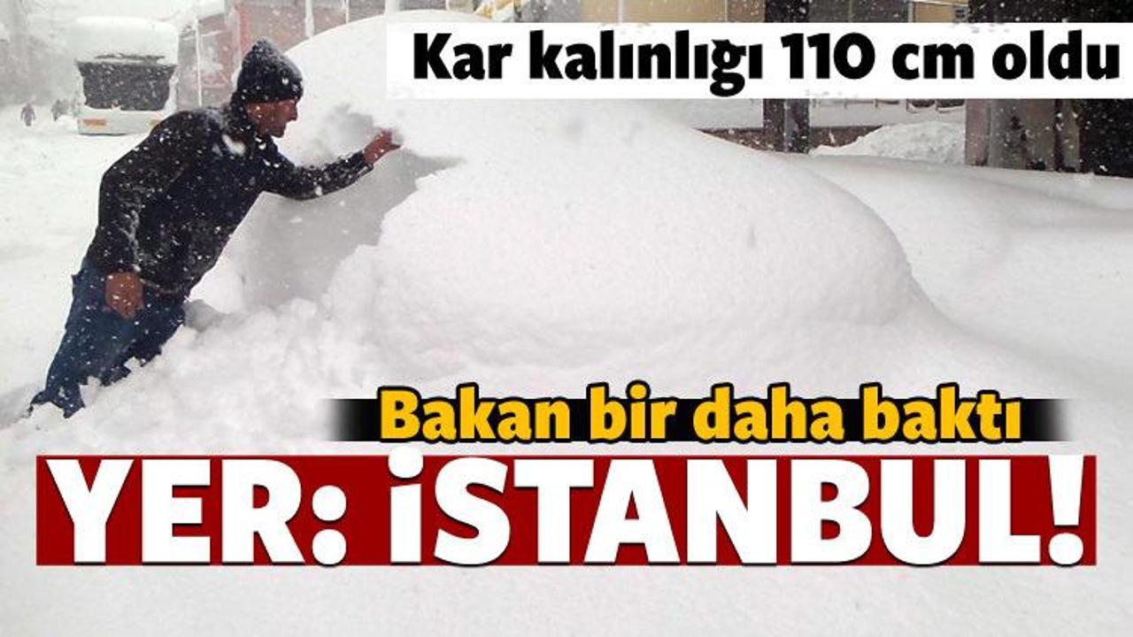 İstanbul'da kar kalınlığı 110 cm ulaştı