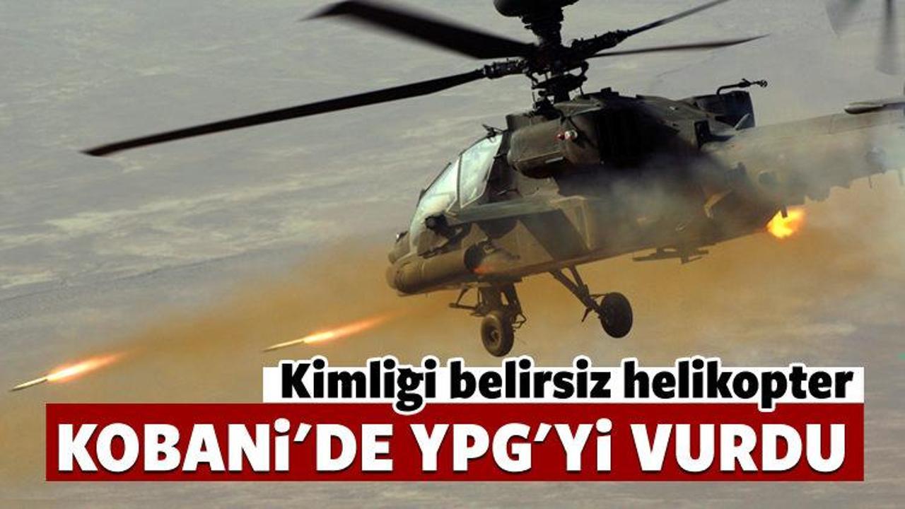 Kimliği belirsiz helikopter YPG'yi vurdu