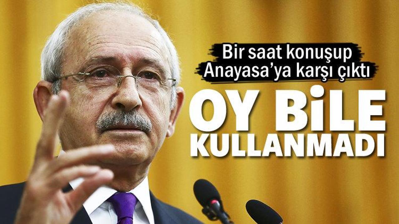 Kılıçdaroğlu Anayasa değişikliğinde oy kullanmadı