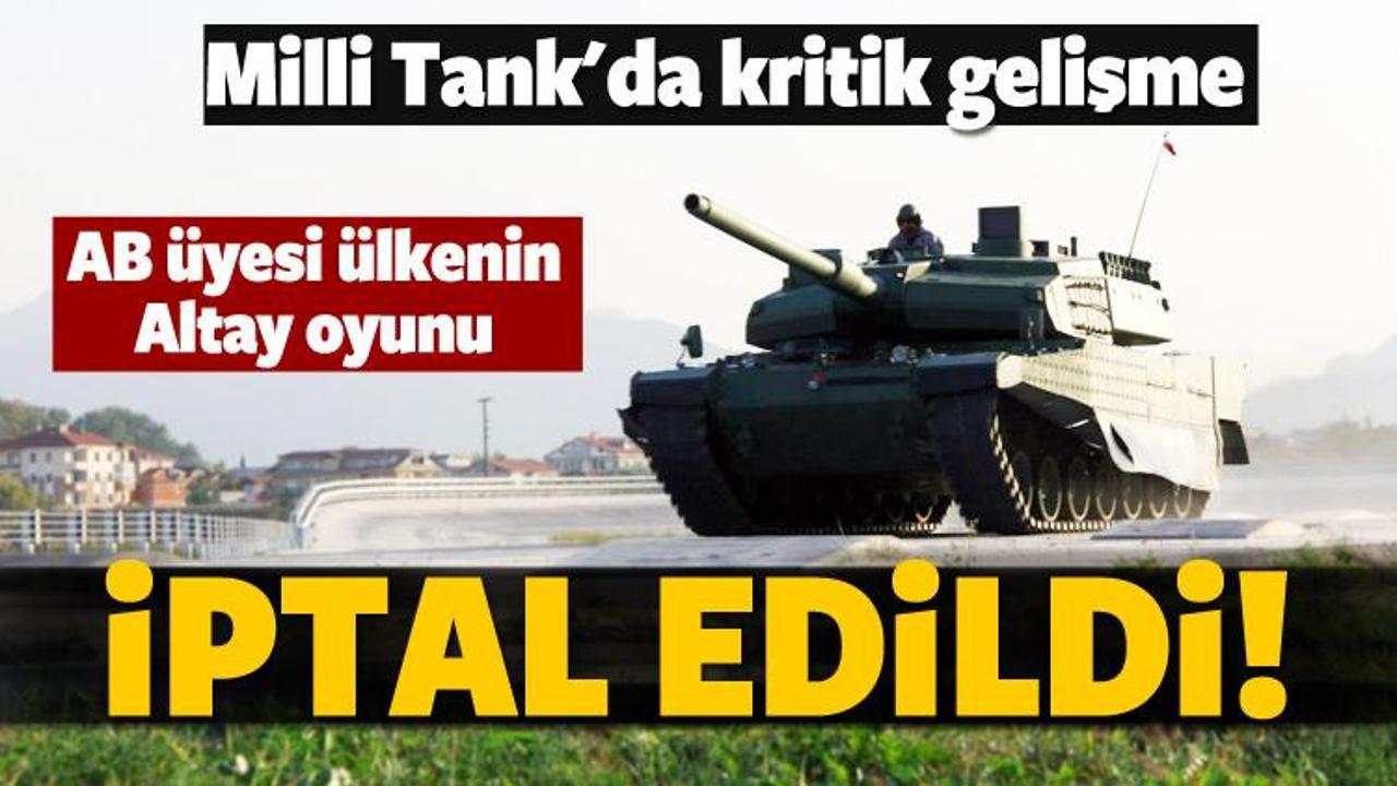 Milli tank projesinde s&ouml;zleşme iptali
