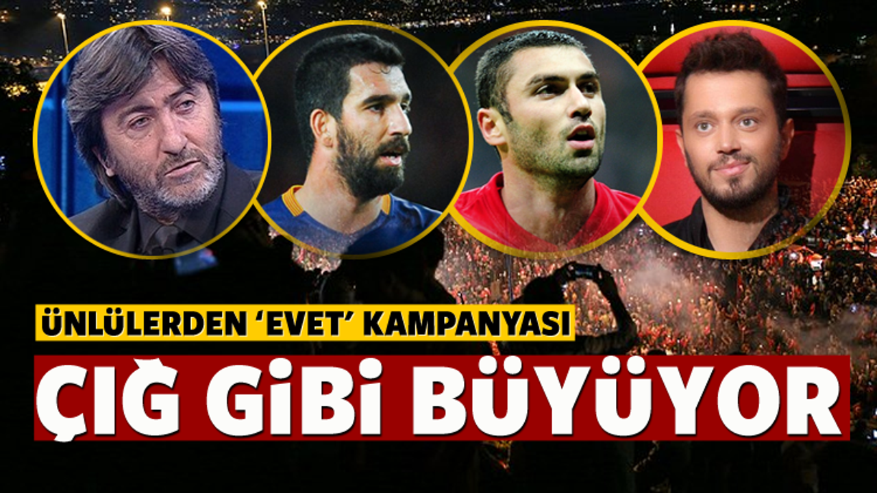 Ünlülerden 'Güçlü Türkiye için evet' kampanyası