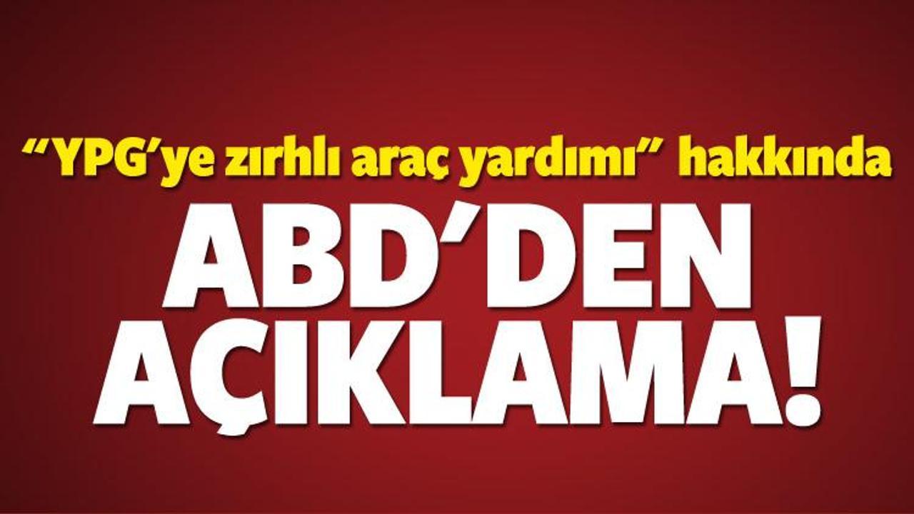 ABD'den YPG'ye zırhlı ara&ccedil; a&ccedil;ıklaması