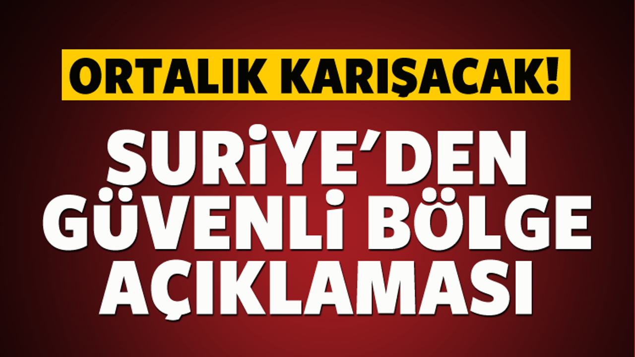 Suriye'den güvenli bölge açıklaması