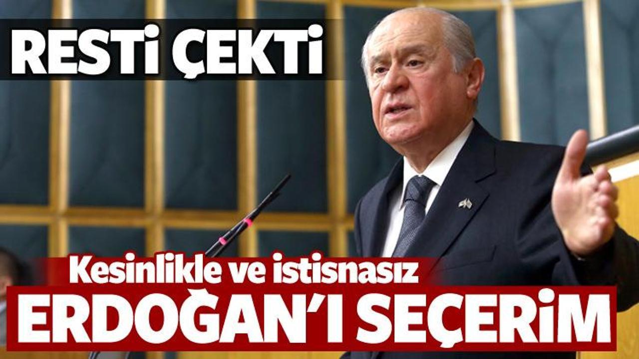 Bah&ccedil;eli resti &ccedil;ekti: Kesinlikle Erdoğan'ı se&ccedil;erim!
