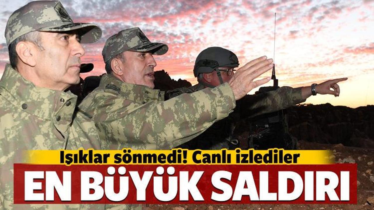 TSK'nın en kapsamlı taarruzu! Canlı izlediler