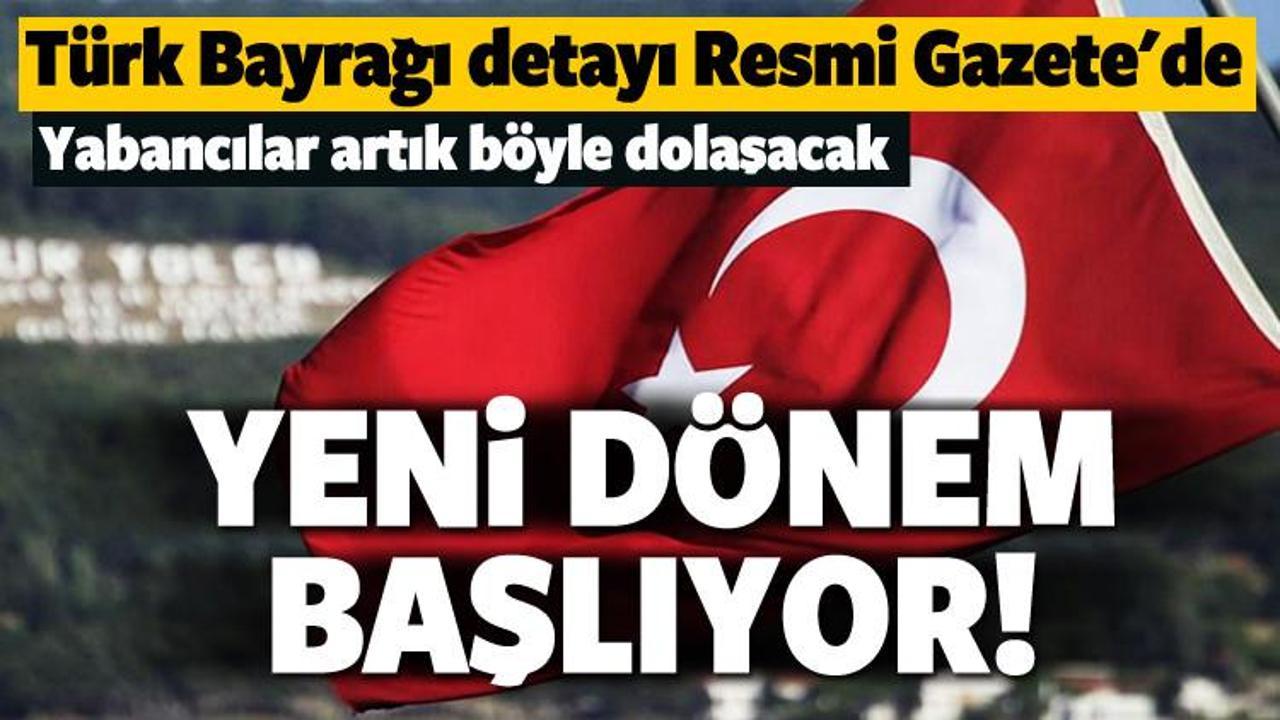 Türk Bayrağı detayı Resmi Gazete'de