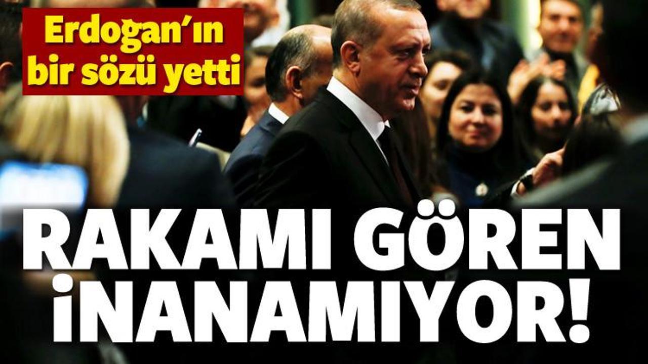 Erdoğan'ın tek sözü yetti! Rekor üstüne rekor
