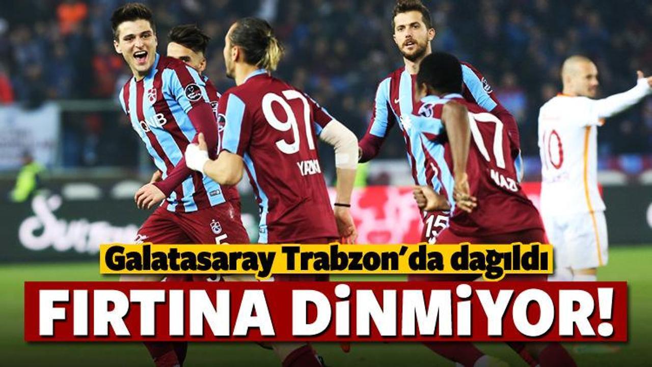 Galatasaray, Trabzon'da 'fırtına'ya kapıldı!