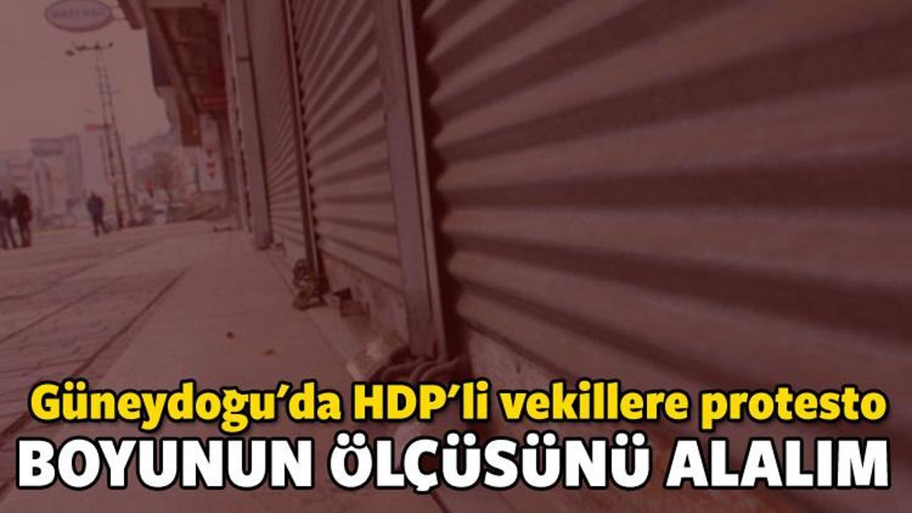 Güneydoğu'da esnaf HDP'li vekilleri protesto etti