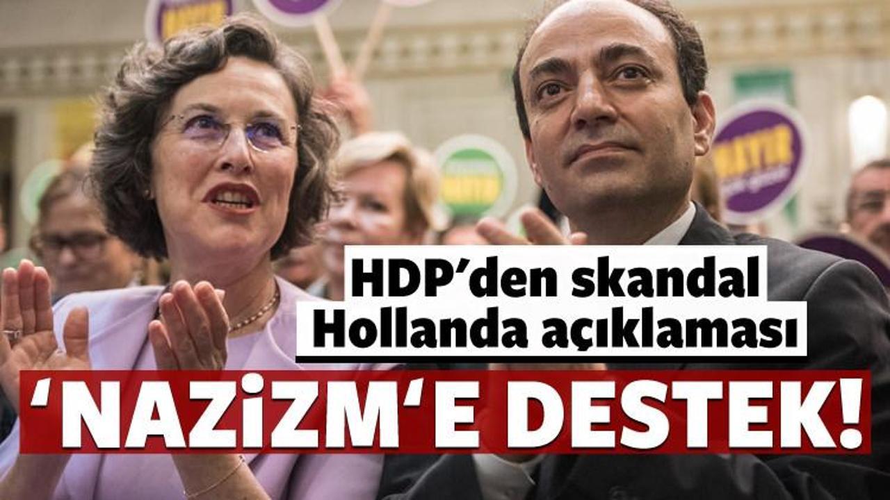 HDP'den skandal 'Hollanda' açıklaması!