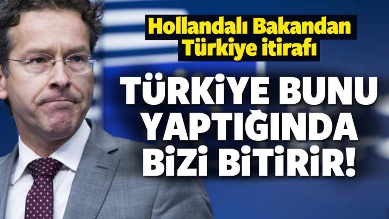 Hollandalı bakandan Türkiye itirafı