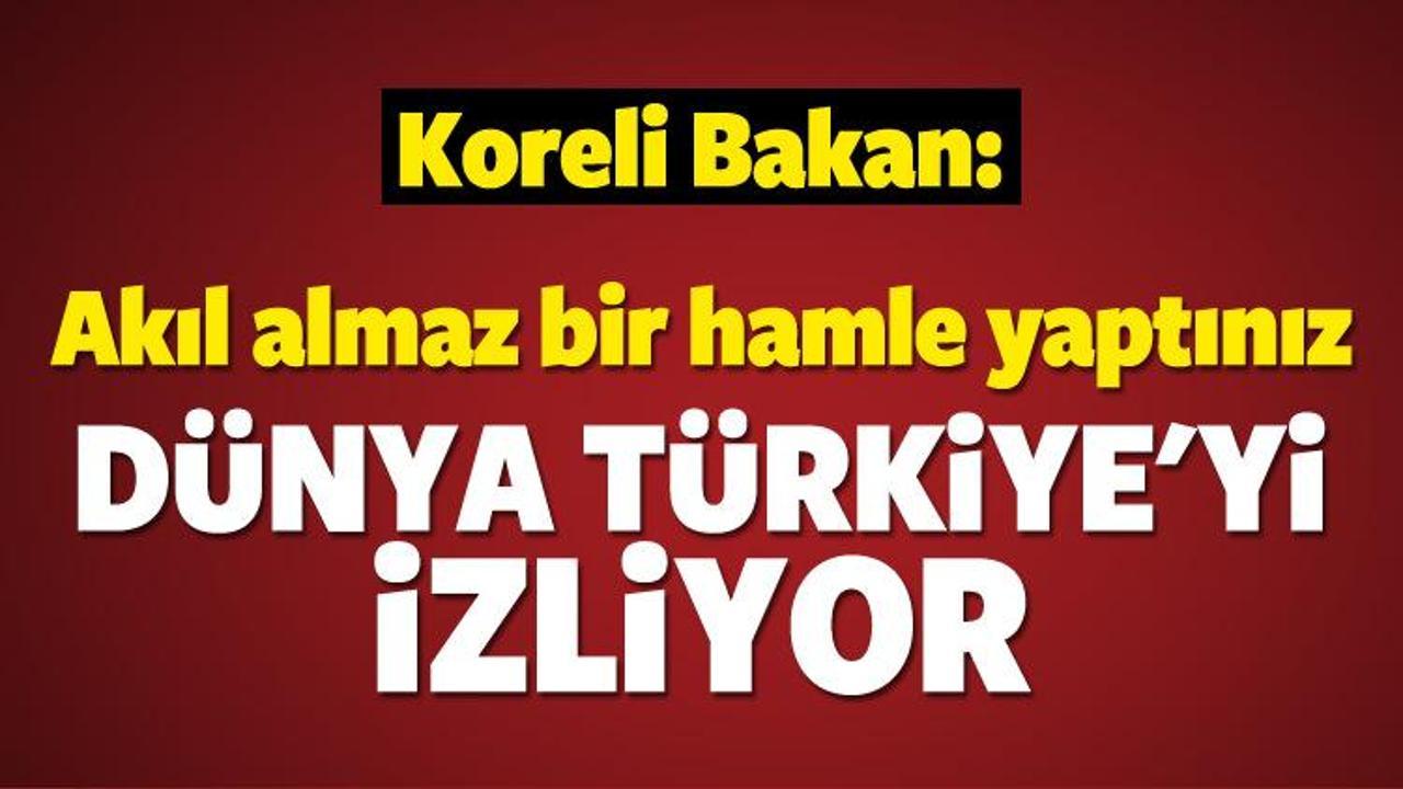 Koreli Bakan: Dünya Türkiye'yi izliyor