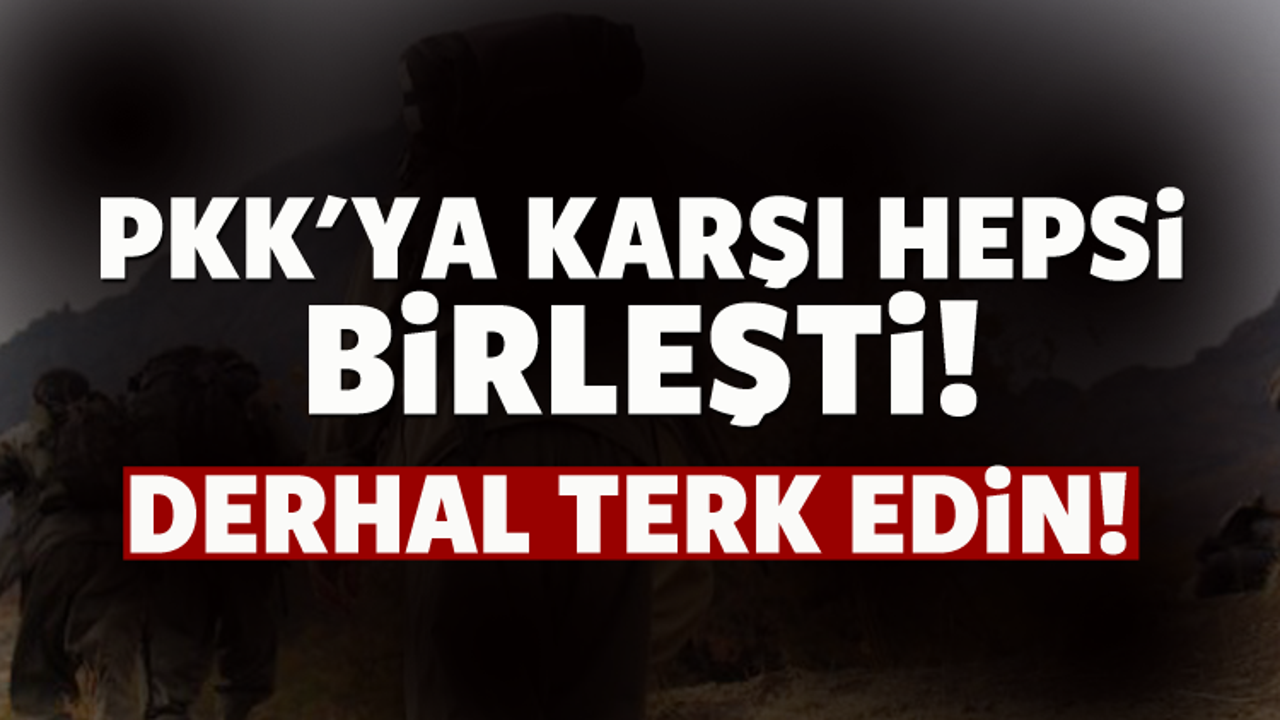 PKK'ya karşı hepsi birleşti: Derhal terk edin