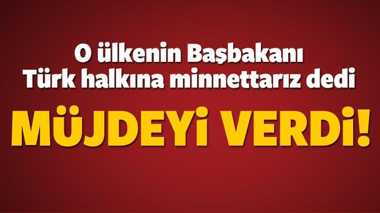 'Türk halkına ve Erdoğan'a minnettarız'