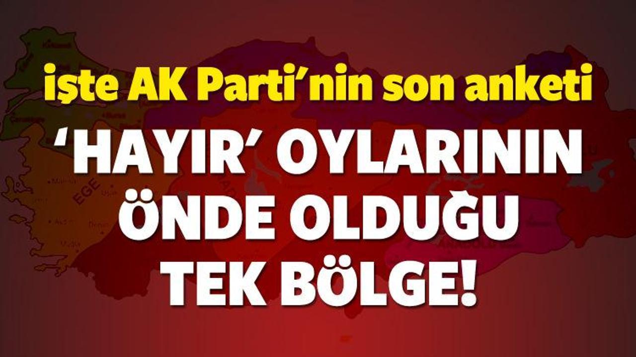 'Hayır' oylarının önde olduğu tek bölge!