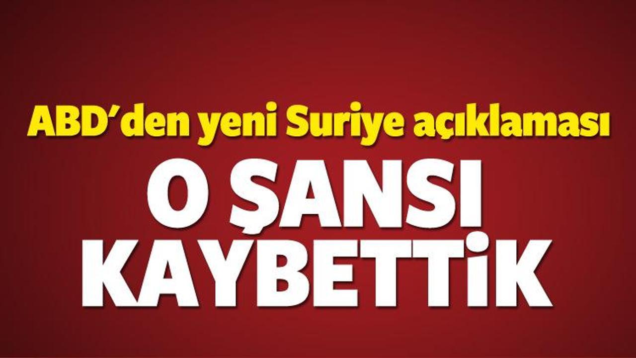 ABD'den yeni Esed a&ccedil;ıklaması: O iş bitti