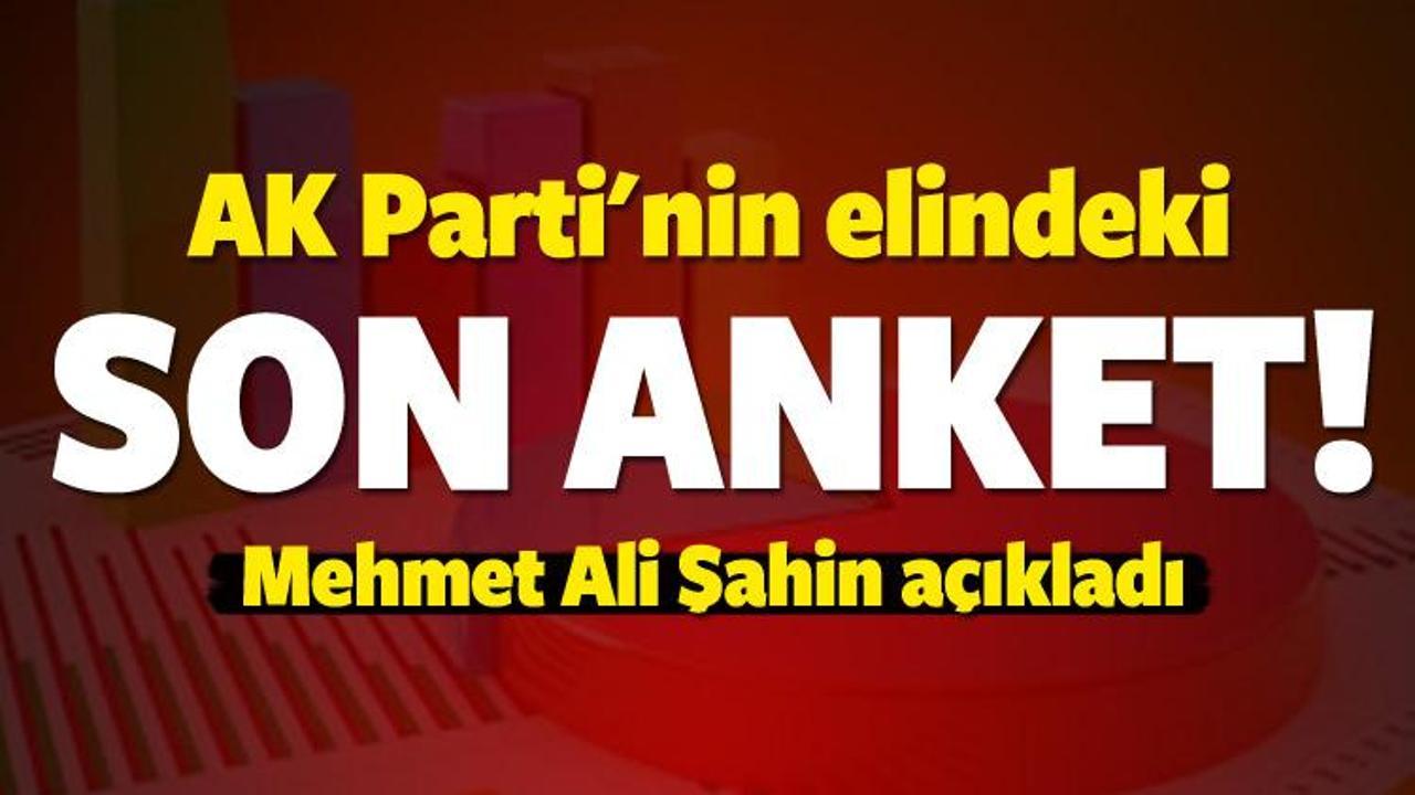 AK Partili Şahin elindeki son anketi açıkladı