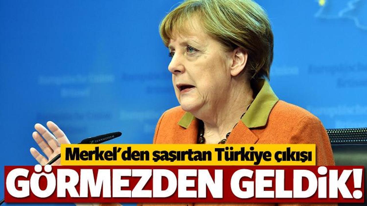 Merkel'den şaşırtan Türkiye çıkışı