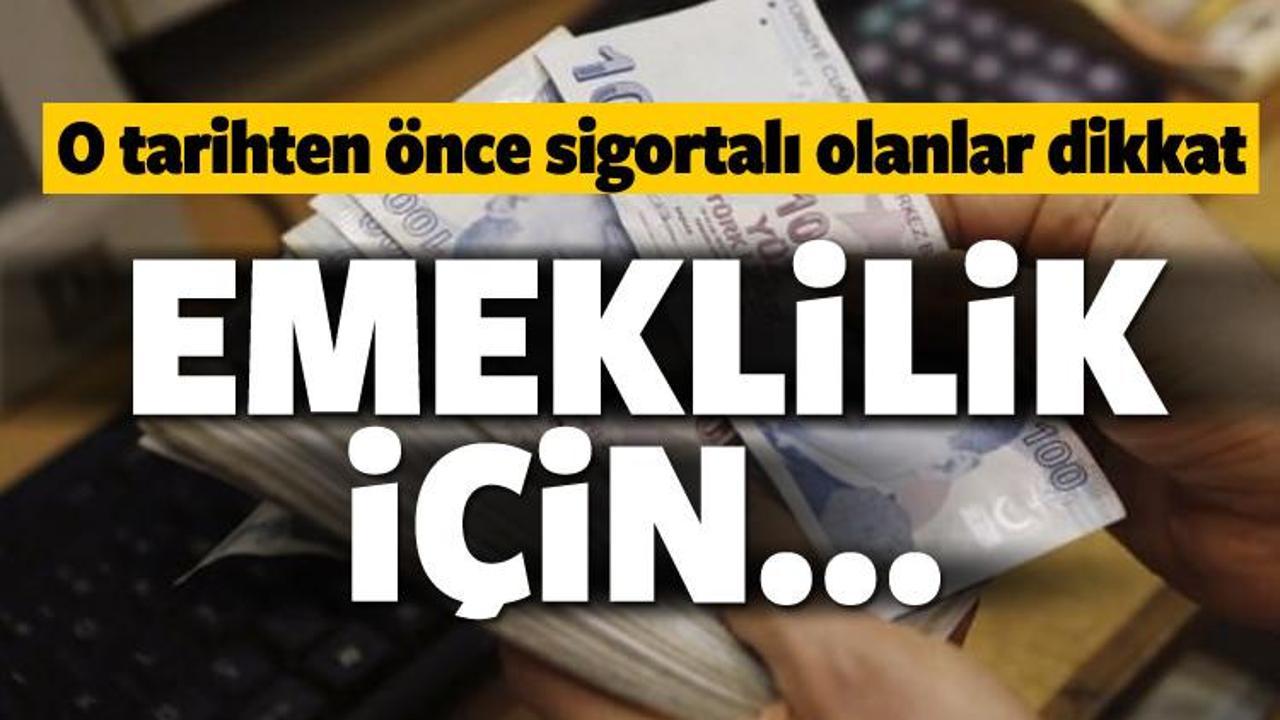 1999'dan sonra sigortası başlayanlar dikkat!