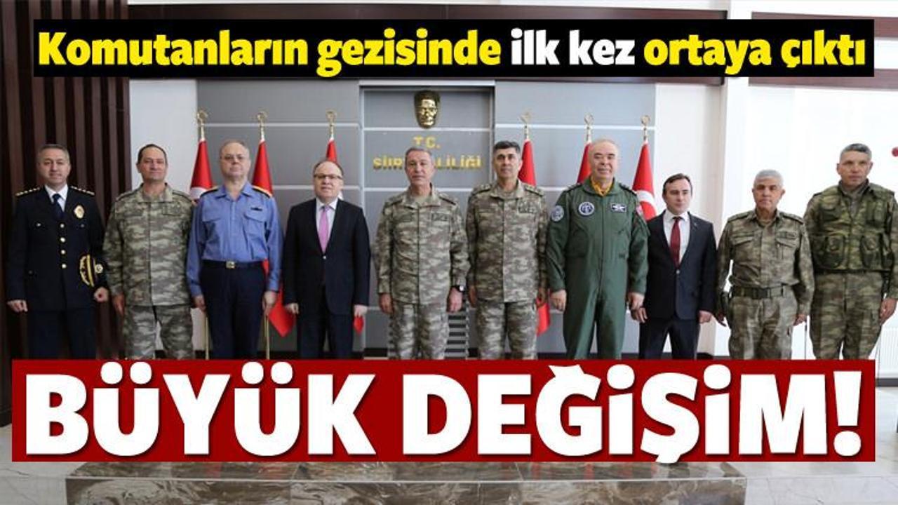 Komutanların gezisinde ilk kez ortaya &ccedil;ıktı!