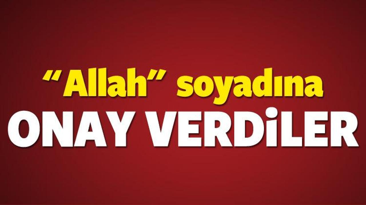'Allah' soyadına onay verdiler!