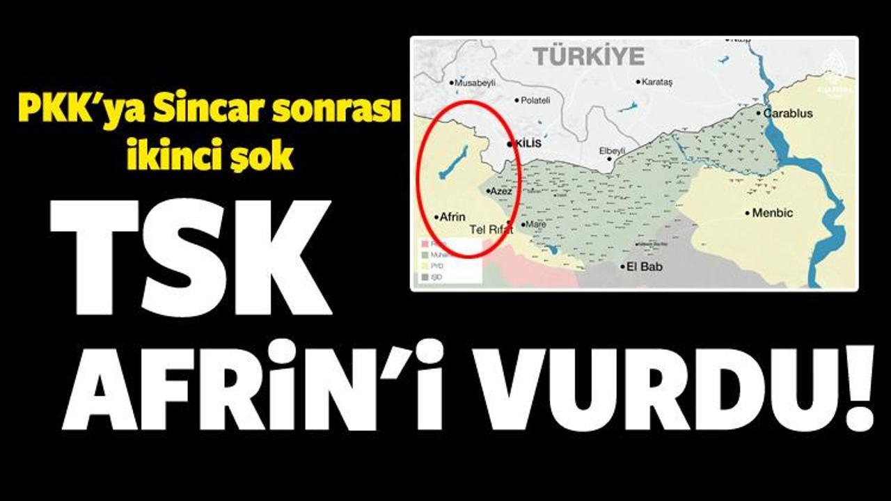 TSK, Suriye'de PYD mevzilerini vurdu!
