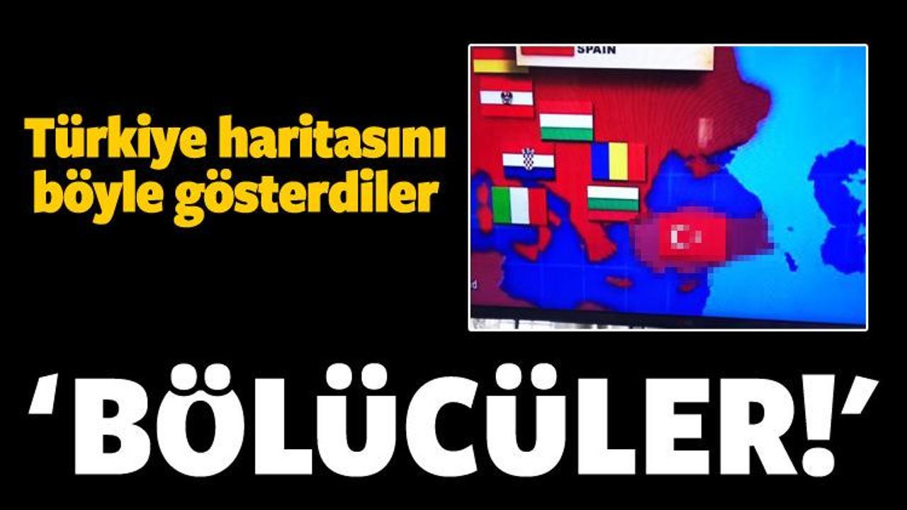 Türkiye haritasını böyle gösterdiler! 'Bölücüler'
