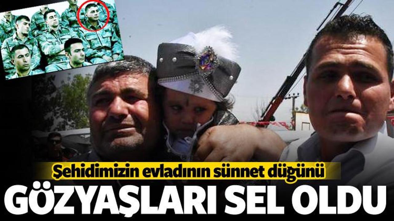 Şehidin oğlunun s&uuml;nnet d&uuml;ğ&uuml;n&uuml;ne binler katıldı