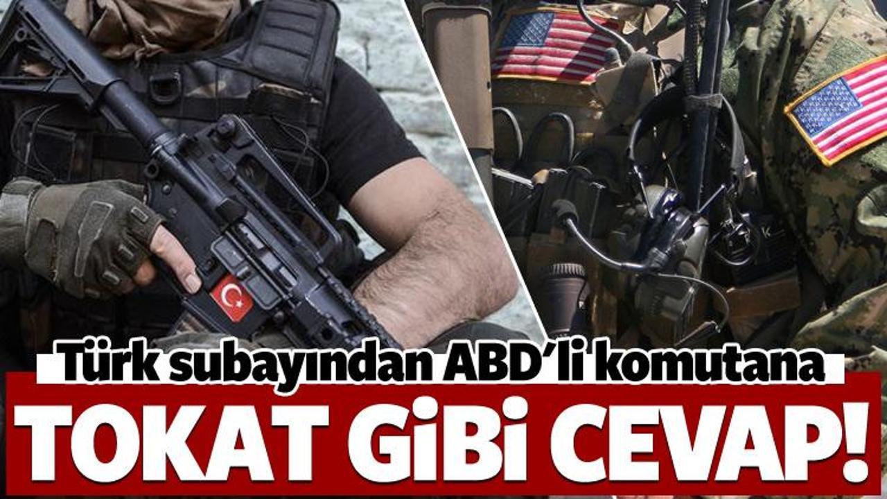 Türk subaydan ABD’li komutana tokat gibi cevap!