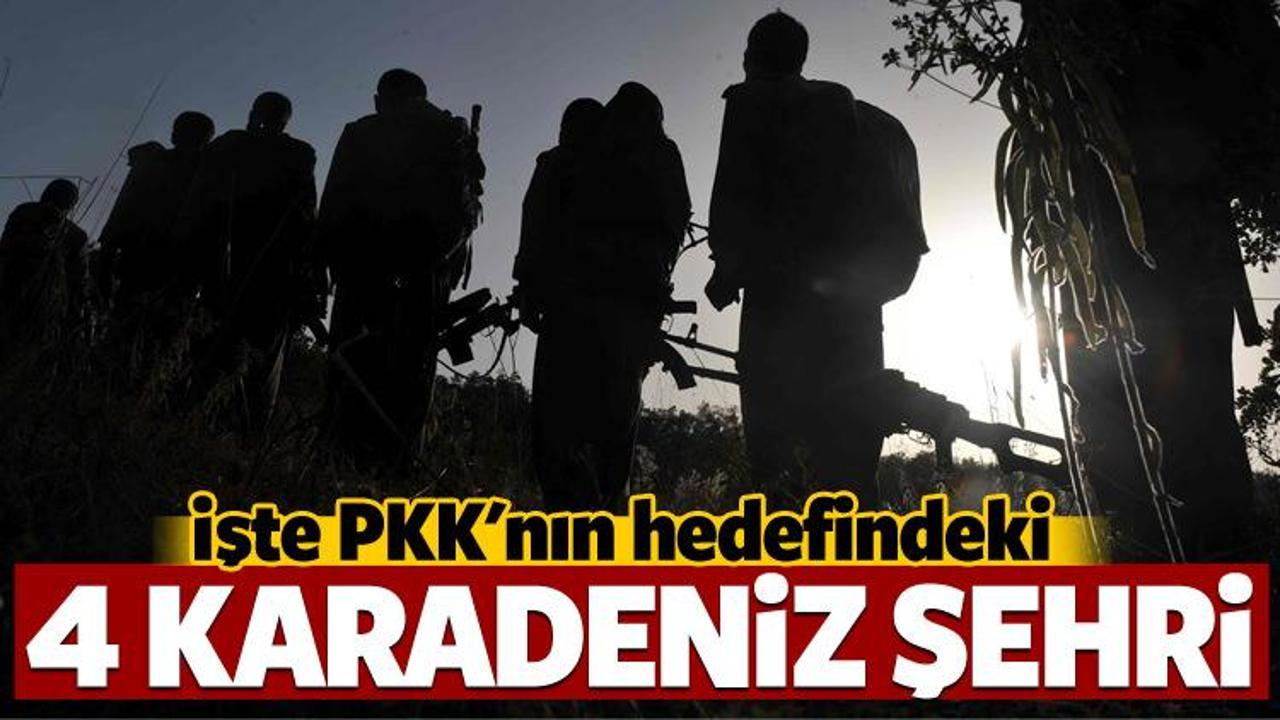 İşte PKK'nın hedefindeki 4 Karadeniz şehri