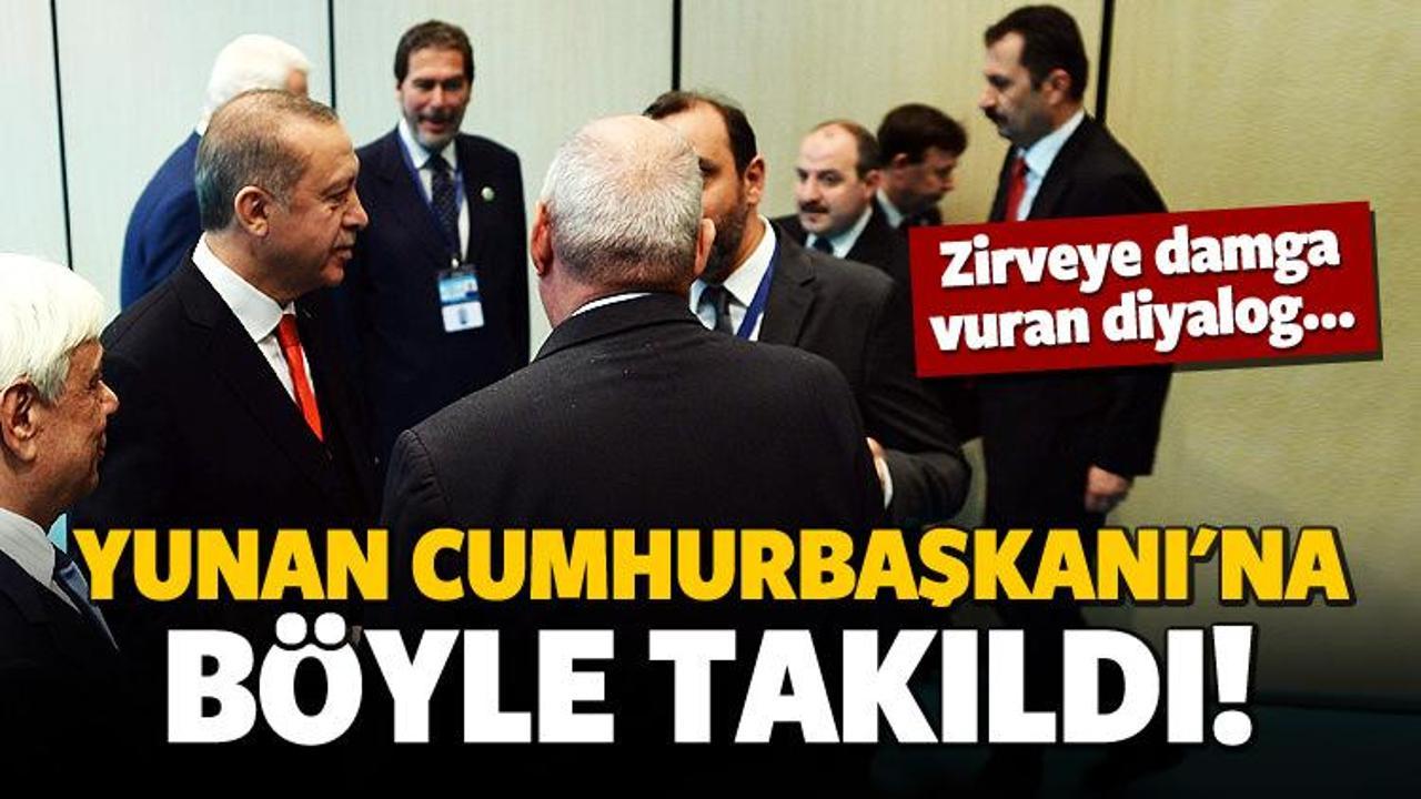 Erdoğan, Yunan Cumhurbaşkanı'na böyle takıldı