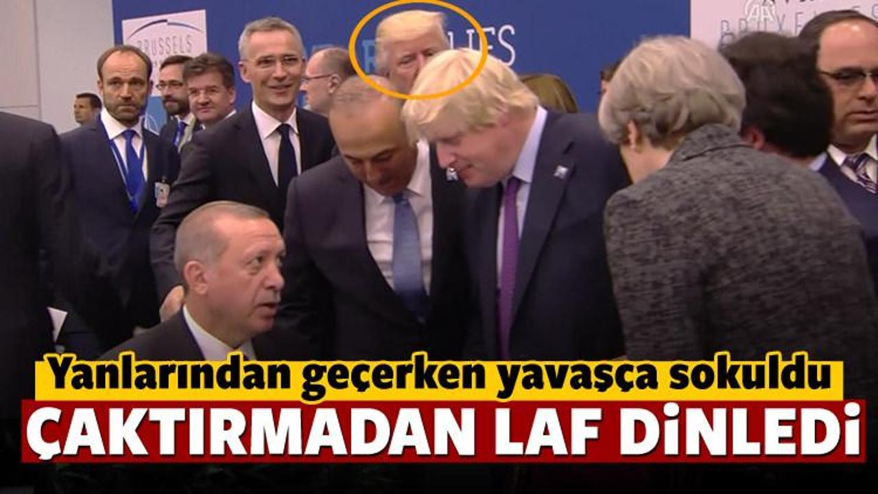Trump, Erdoğan ile May'in sohbetine kulak kabarttı