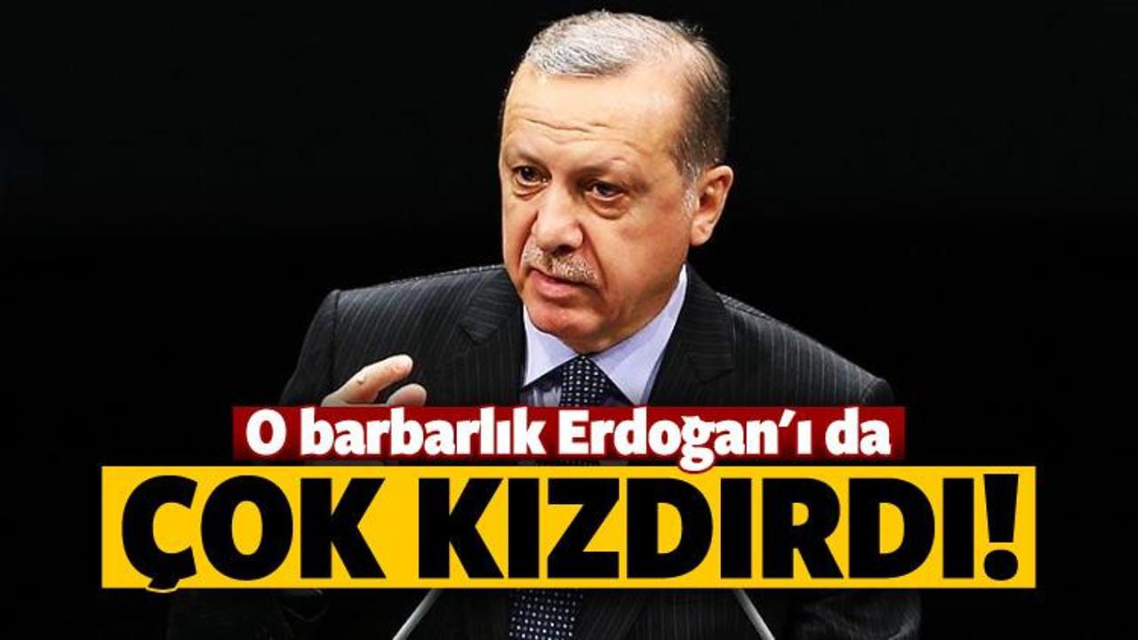 Cumhurbaşkanı Erdoğan'ı kızdıran barbarlık!