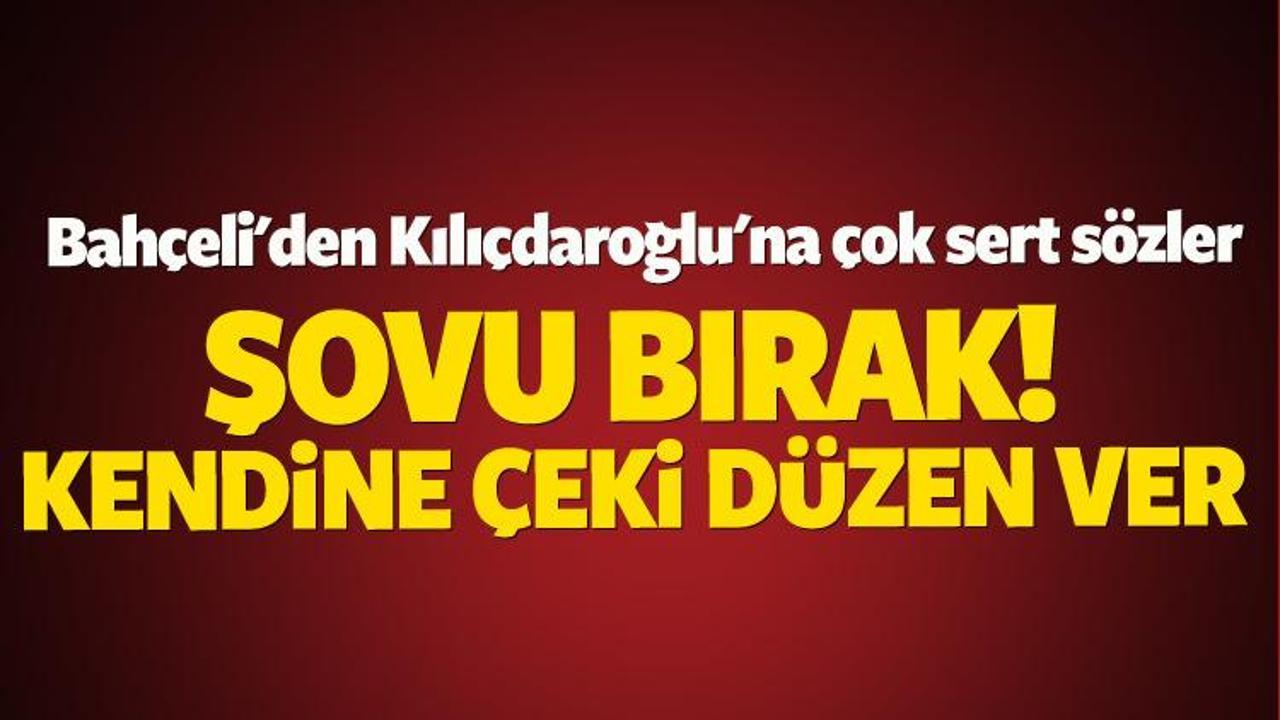 Bahçeli'den CHP'ye ve Kılıçdaroğlu'na sert sözler