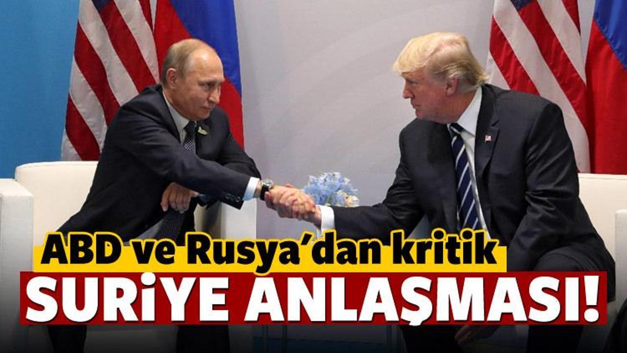 ABD ve Rusya Suriye'de anlaşmaya vardı