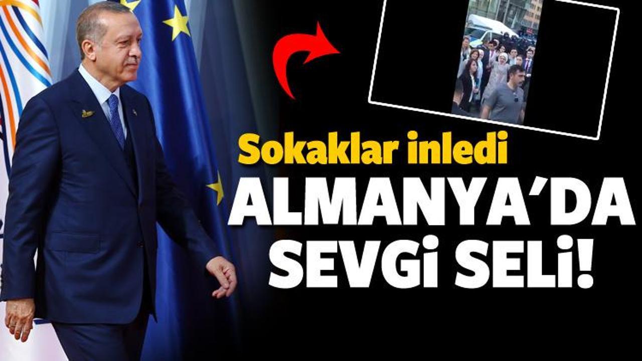 Almanya'da Cumhurbaşkanı Erdoğan'a sevgi seli!